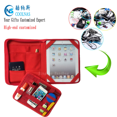 Ελαστικός διοργανωτής καλωδίων συσκευών GRID νεοπρενίου κόκκινου χρώματος για τις ψηφιακές συσκευές
