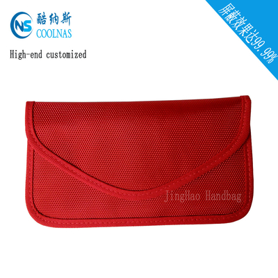 Κόκκινα RFID τσάντες ταξιδιού κινητών τηλεφώνων/πορτοφόλι προστασίας Rfid ασπίδων σημάτων