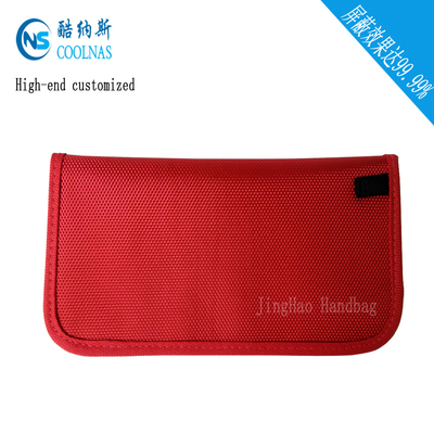 Κόκκινα RFID τσάντες ταξιδιού κινητών τηλεφώνων/πορτοφόλι προστασίας Rfid ασπίδων σημάτων