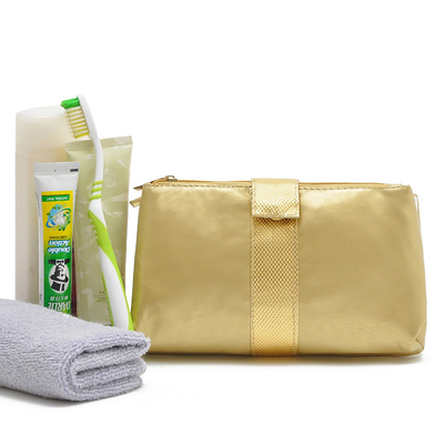 Καλλυντικές τσάντες ταξιδιού PVC χρυσές, που διπλώνουν την καλλυντική τσάντα για το ταξίδι