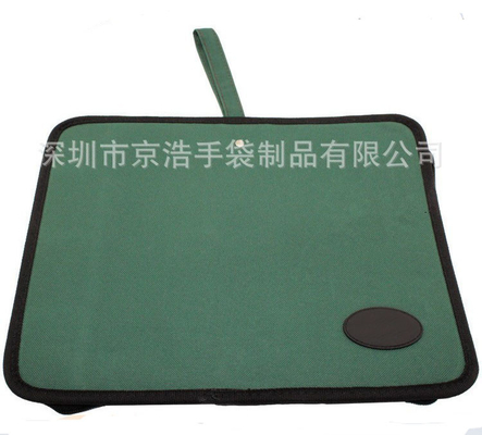 Πράσινη τσάντα εργαλείων καμβά ξυλουργών βαρέων καθηκόντων με 14 ελαστικές ζώνες