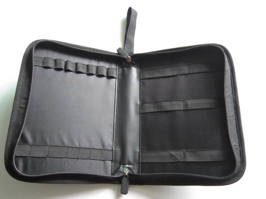 PU τσάντα εργαλείων ταξιδιού Zippered δέρματος με την πολλαπλάσια ελαστική σύνδεση μέσα
